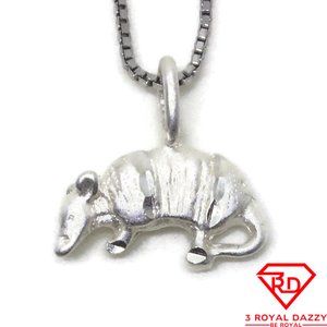 Armadillo Charm 3D Pendant 925 Sterling Silver